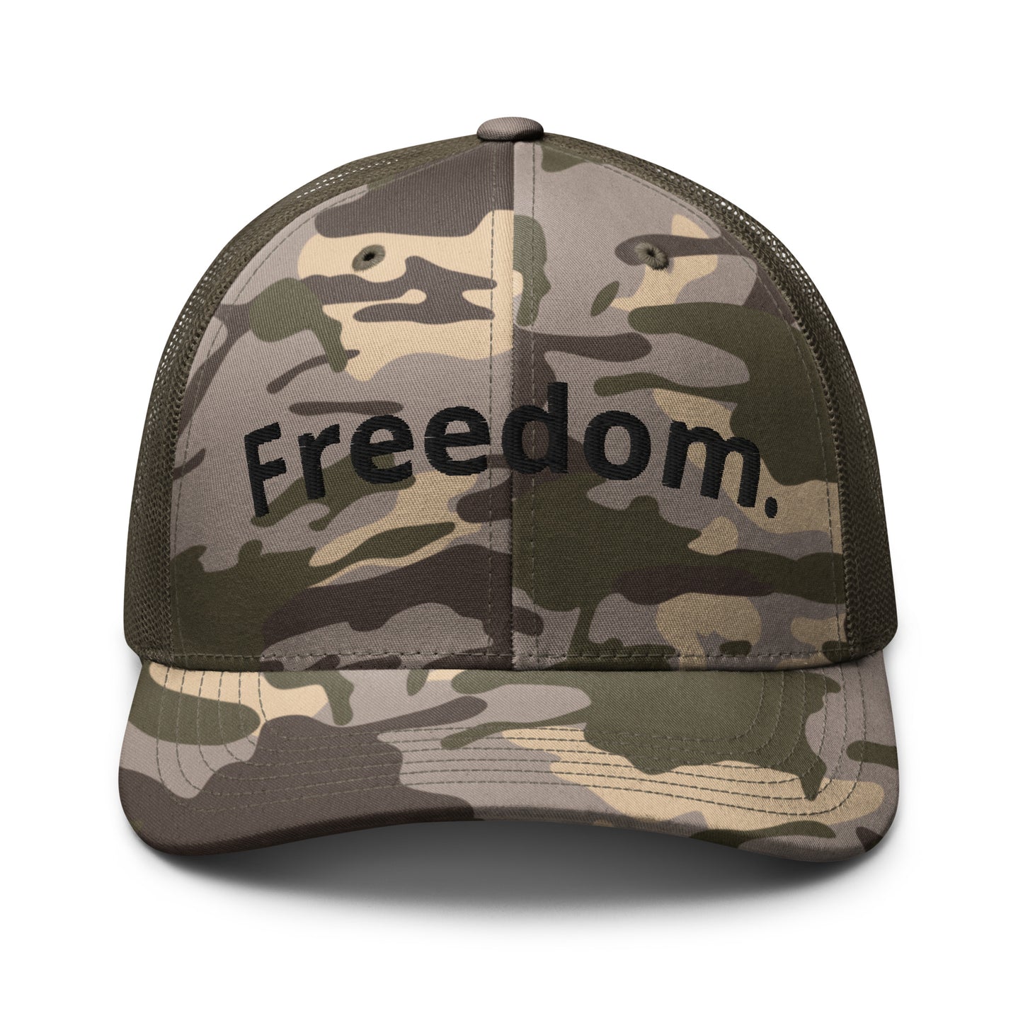 'Freedom' Embroidered Camouflage Trucker