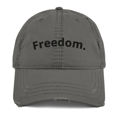 'Freedom' Embroidered Distressed Hat