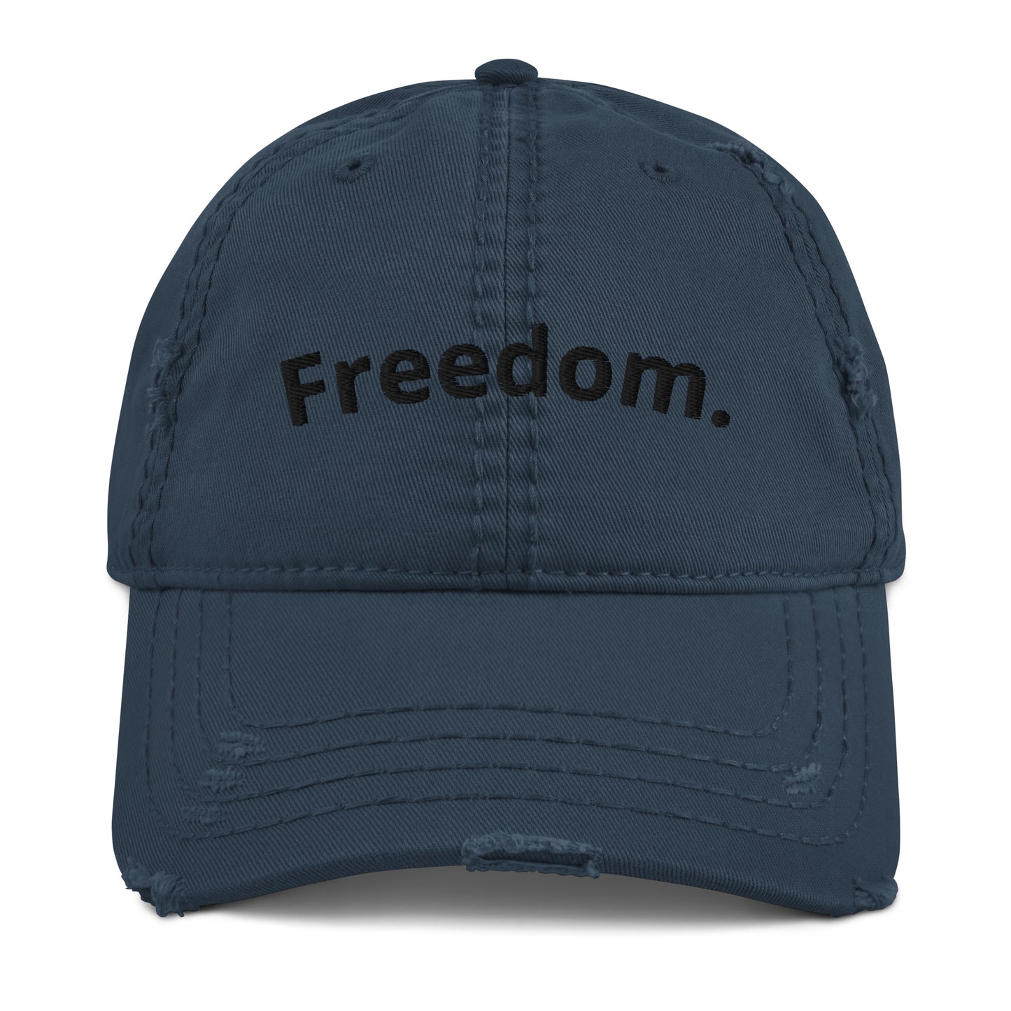 'Freedom' Embroidered Distressed Hat